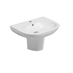 Lavabo con semicolonna sospesa Ceramica Azzurra modello Pratica - Bianco lucido