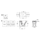 Sanitari Filo Parete Ceramica Azzurra Pratica con scarico traslato senza brida con sedile softclose