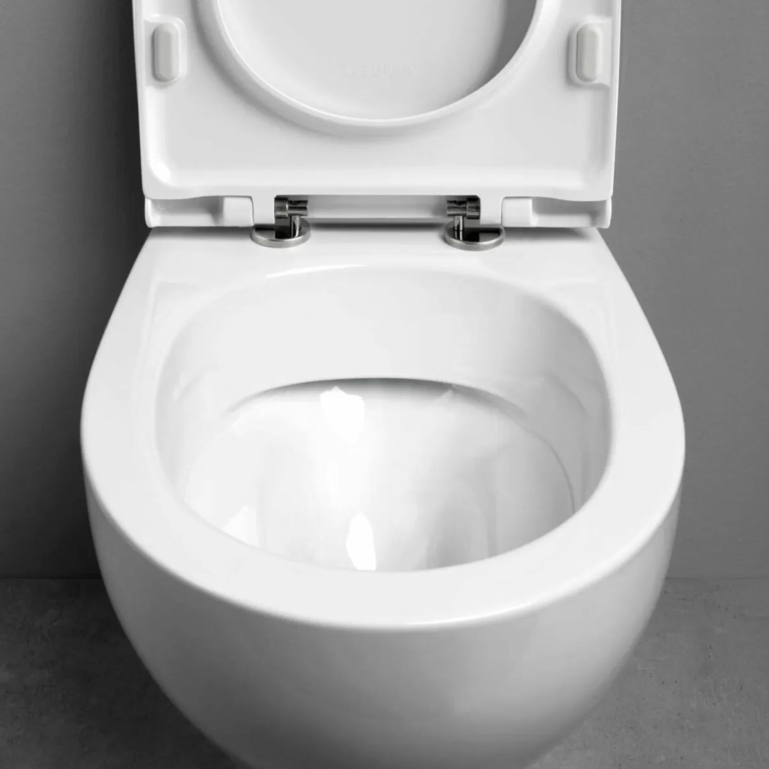 Sanitari Filo Parete Ceramica Azzurra Pratica con scarico traslato senza brida con sedile softclose