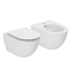 Sanitari Sospesi Ceramica Azzurra serie Comoda con sedile soft-close 51x36x34 cm - Bianco lucido