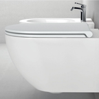 Sanitari sospesi Ceramica Azzurra serie Comoda con sedile soft-close 54x36x34 cm - Bianco lucido