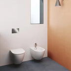 Sanitari sospesi Ceramica Azzurra serie Comoda con sedile soft-close 54x36x34 cm - Bianco lucido