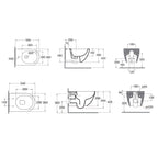 Sanitari sospesi Ceramica Azzurra serie Comoda con sedile soft-close 54x36x34 cm - Bianco lucido