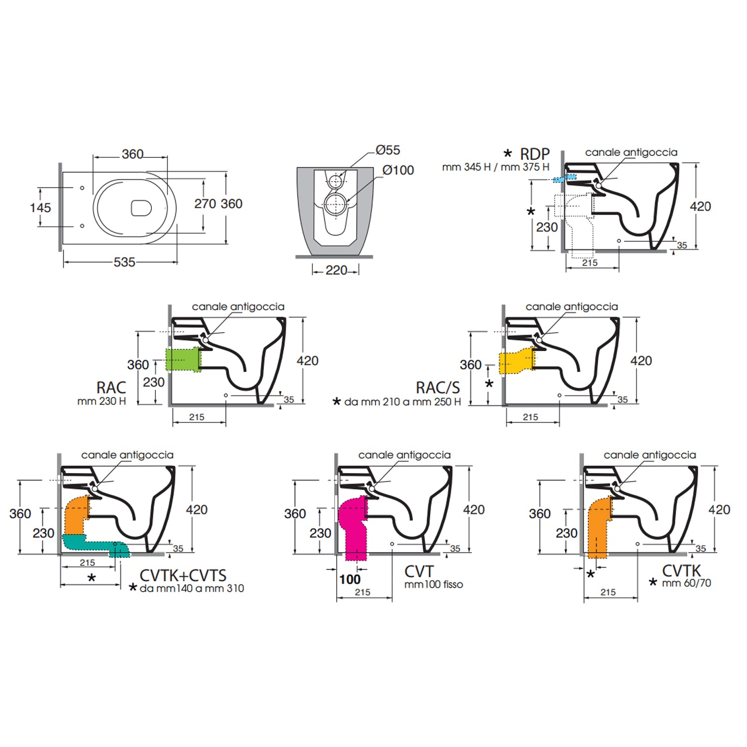 Vaso a terra modello Comoda di Azzurra Ceramica 53Ã—36Ã—H42 cm - Bianco Lucido