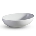 Lavabo vasca ovale da appoggio senza piletta Lineabeta Acquaio in ceramica lucida cm 50x38