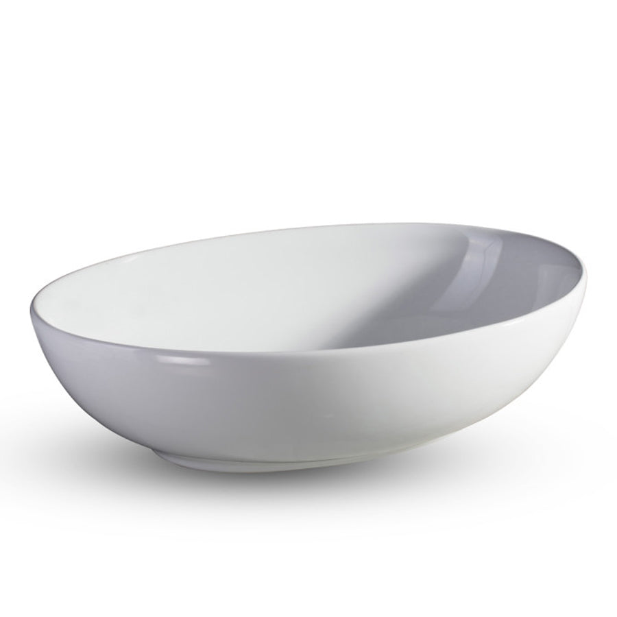 Lavabo vasca ovale da appoggio senza piletta Lineabeta collezione Acquaio in ceramica lucida cm 60x38