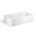 Lavabo da appoggio Lineabeta modello Quarelo senza piletta bianco opaco 58