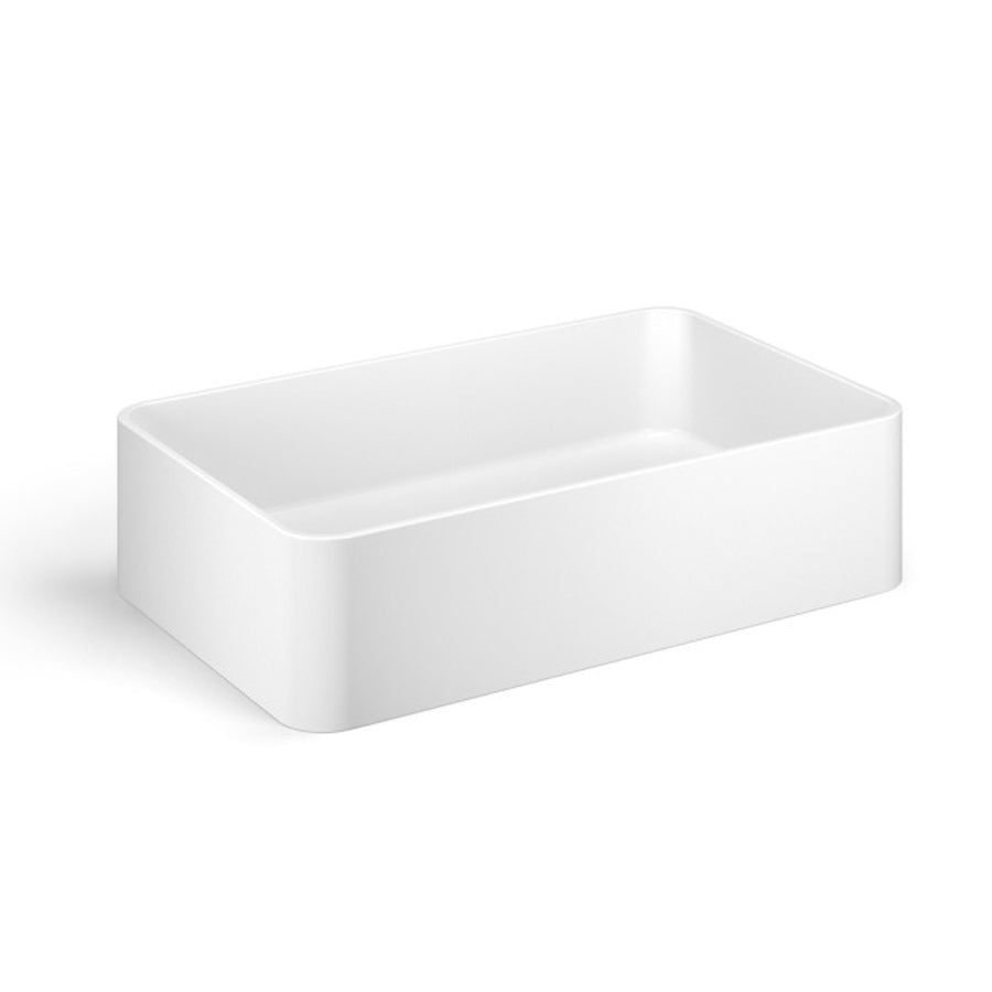 Lavabo da appoggio Lineabeta modello Quarelo senza piletta bianco opaco 58