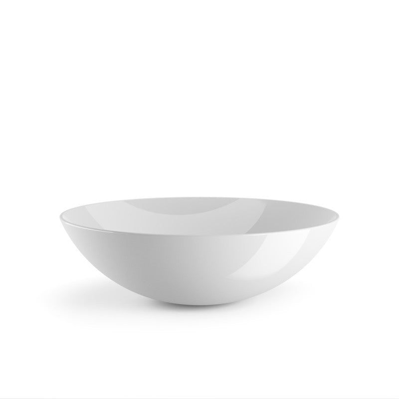 Lavabo vasca tonda da appoggio Lineabeta Acquaio in ceramica bianca lucida senza piletta diametro cm 29