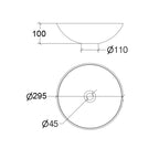 Lavabo vasca tonda da appoggio Lineabeta Acquaio in ceramica bianco opaco senza piletta diametro cm 29
