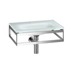 Lavabo a muro con supporto sottostante