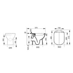 WC distanziato scarico a muro Ceramica Dolomite modello Gemma2 51x36 cm con sedile Softclose