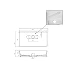 Lavandino da appoggio 'SlashBig Basin' in Solid Sufrace cm 62