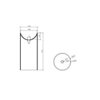 Lavandino da terra 'TheTube Basin' in solid surface Ã˜ 42