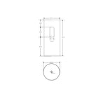 Lavandino da terra 'Cilindro Basin' in resina Ã˜ 40x90h cm by Cipi - colore grigio elefante