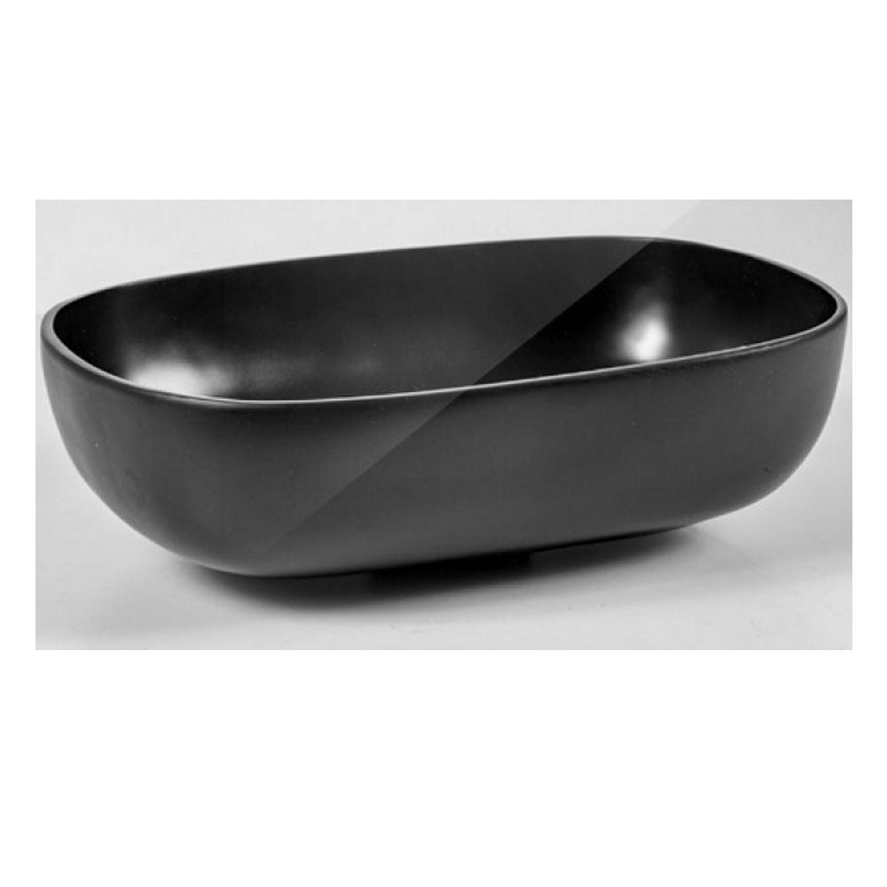 Lavandino da appoggio 'Snob2.0 Basin' in resina cm 55x40x16h by Cipi - Nero lucido