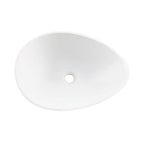 Lavabo da appoggio modello Sodo Basin in resina cm 53x38x16h di Cipi - Bianco