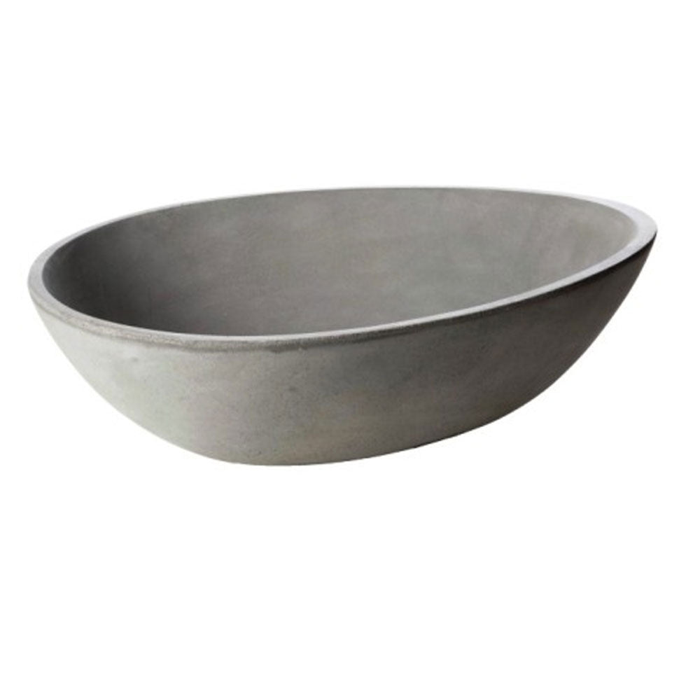 Lavabo da appoggio modello Sodo Basin in resina cm 53x38x16h di Cipi - Cemento