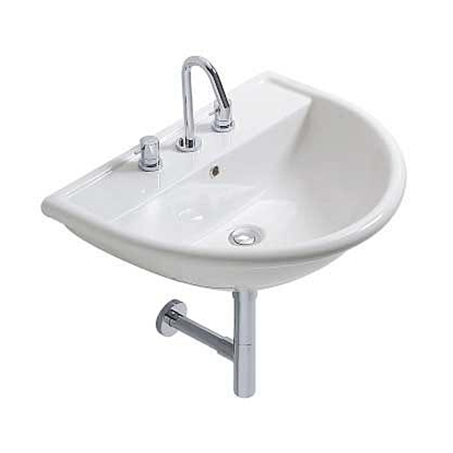 Versione Outlet - Lavabo modello Alia di Globo misure cm 65x51x20h in ceramica bianca lucida