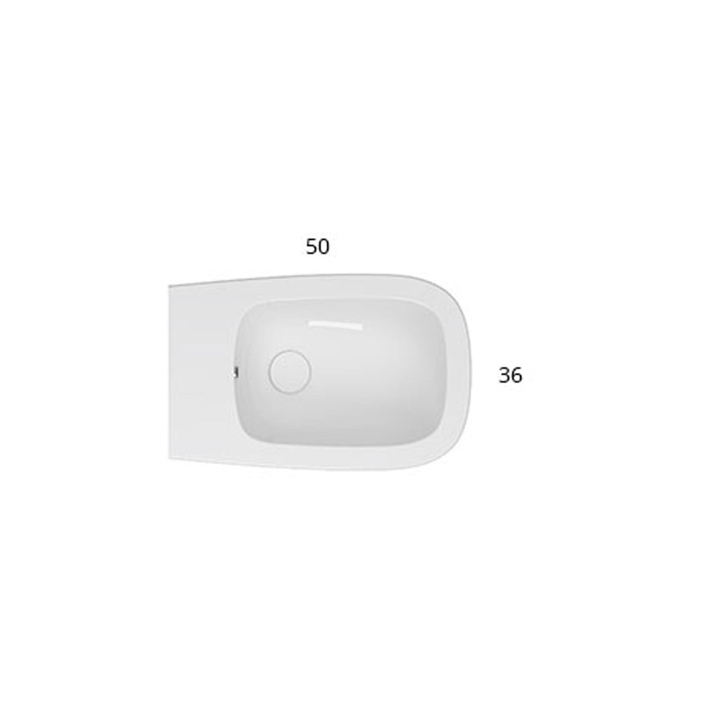 Bidet filoparete Multi 50x36 cm modello Genesis Ceramica Globo