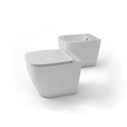 Sanitari filoparete con scarico Multi senza brida 50x36 cm modello Genesis Ceramica Globo - sedile soft close