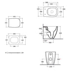 Sanitari filoparete con scarico Multi senza brida 50x36 cm modello Genesis Ceramica Globo - sedile soft close