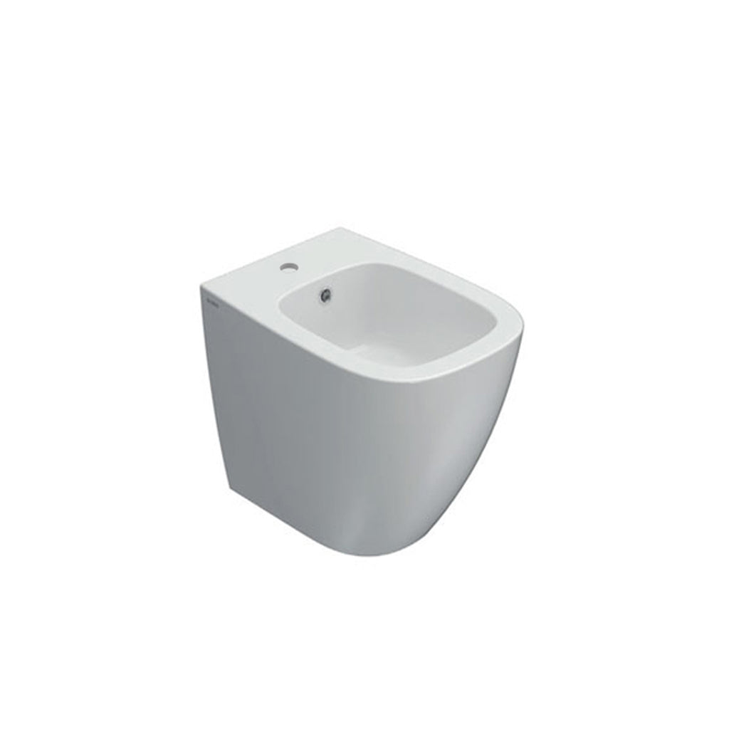 Sanitari filoparete con scarico Multi senza brida 50x36 cm modello Genesis Ceramica Globo - sedile soft close