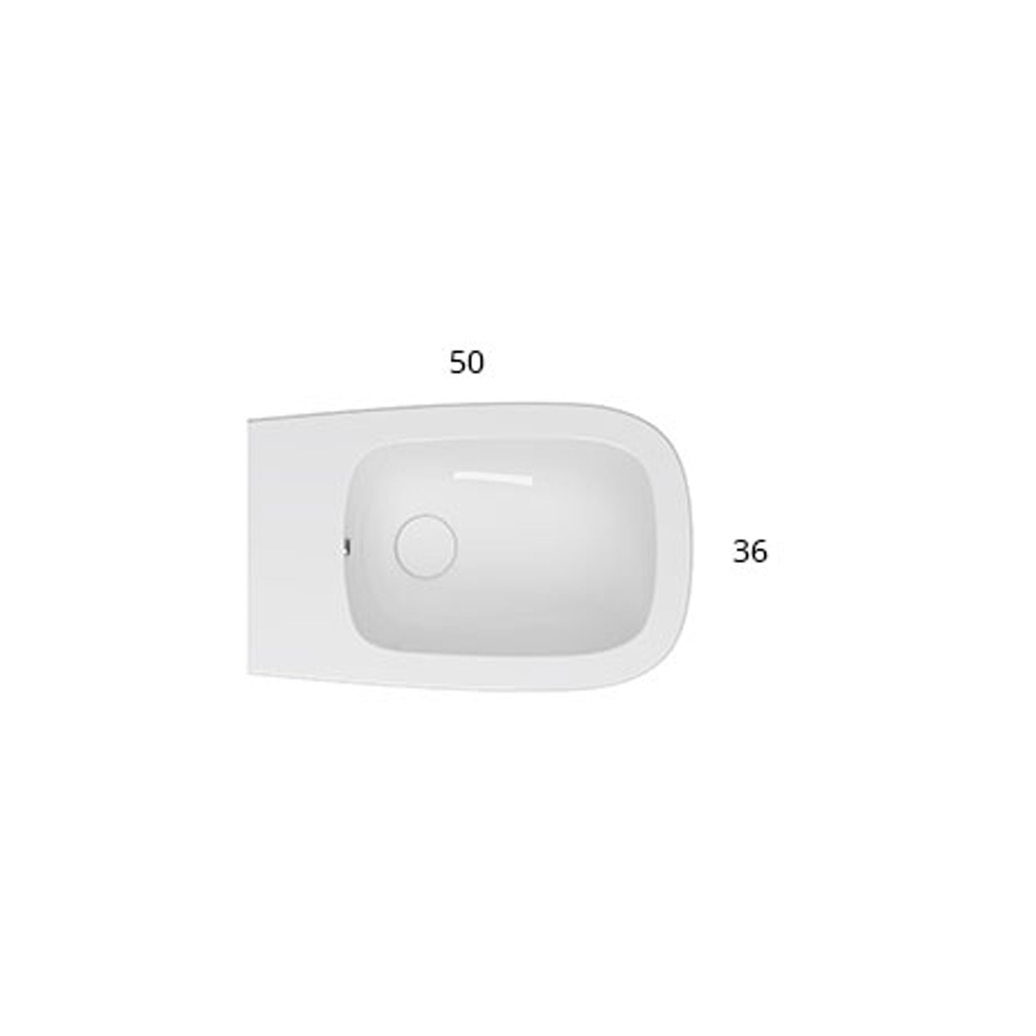 Sanitari filoparete con scarico Multi senza brida 50x36 cm modello Genesis Ceramica Globo - sedile soft close