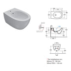 Sanitari sospesi con sedile soft-close 54x36 cm modello 4all Ceramica Globo - Nero Opaco