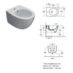 Sanitari sospesi con sedile soft-close 48x37 cm modello 4all Ceramica Globo - Bianco Opaco