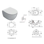 Sanitari sospesi con sedile soft-close 48x37 cm modello 4all Ceramica Globo - Bianco Opaco