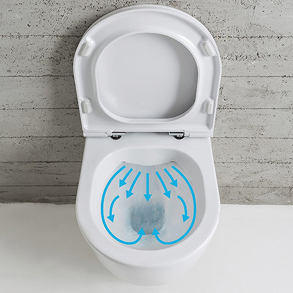 Sanitari sospesi con sedile soft-close 48x37 cm modello 4all Ceramica Globo - Bianco Opaco