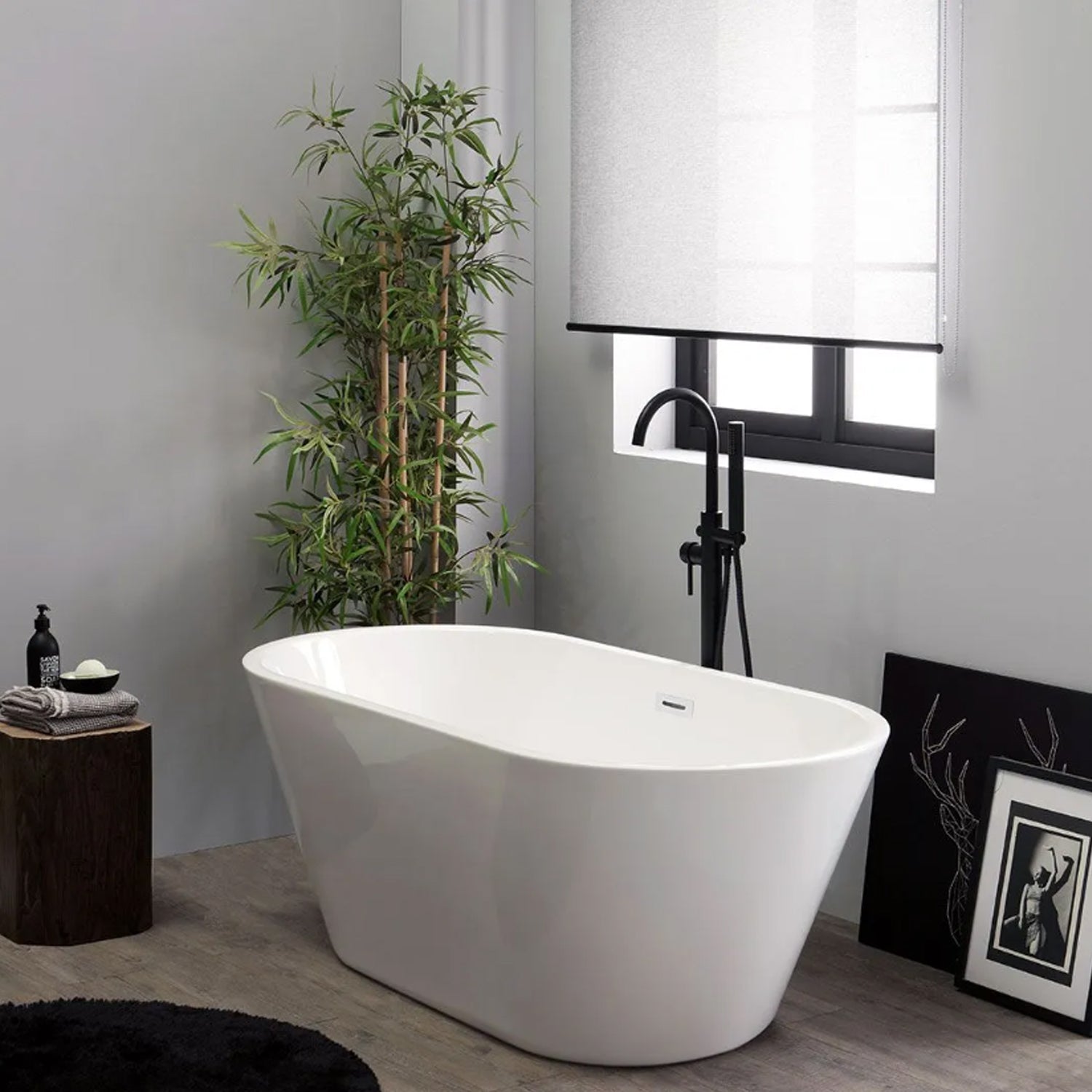 Vasca da bagno Freestanding in acrilico modello Ancona da 150 cm - Bianco