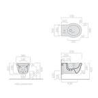 Bidet sospeso 55x38 cm serie Ethos di Ceramica Galassia