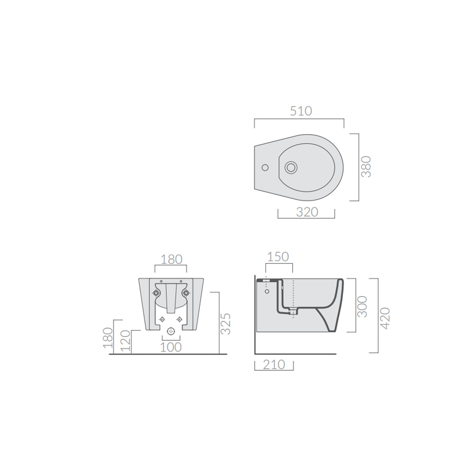 Sanitari sospesi 51x38 cm serie Xes di Ceramica Galassia con sedile soft-close