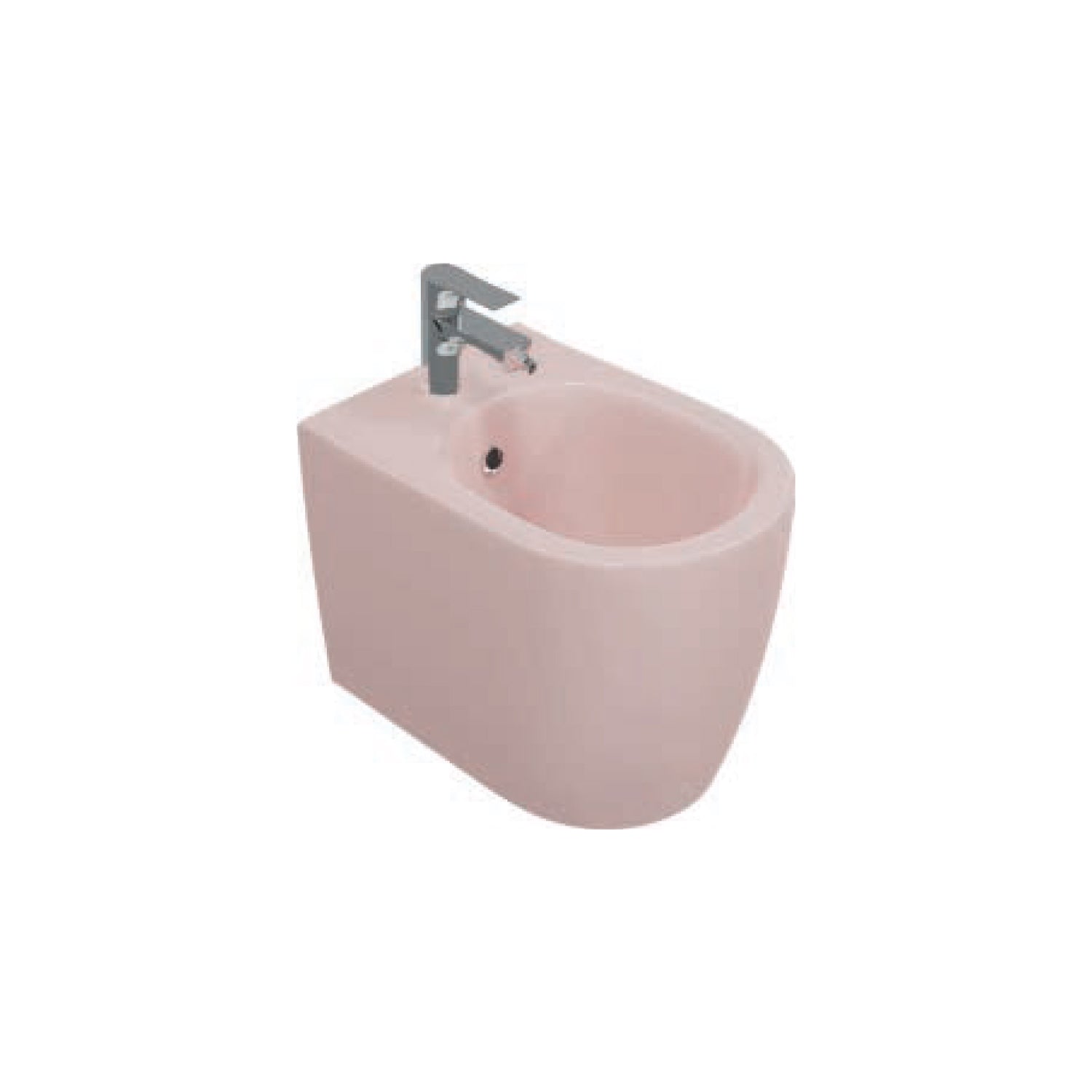 Sanitari Filomuro Rimless con copriwater Soft Close BathCore serie Infinity 53x36
