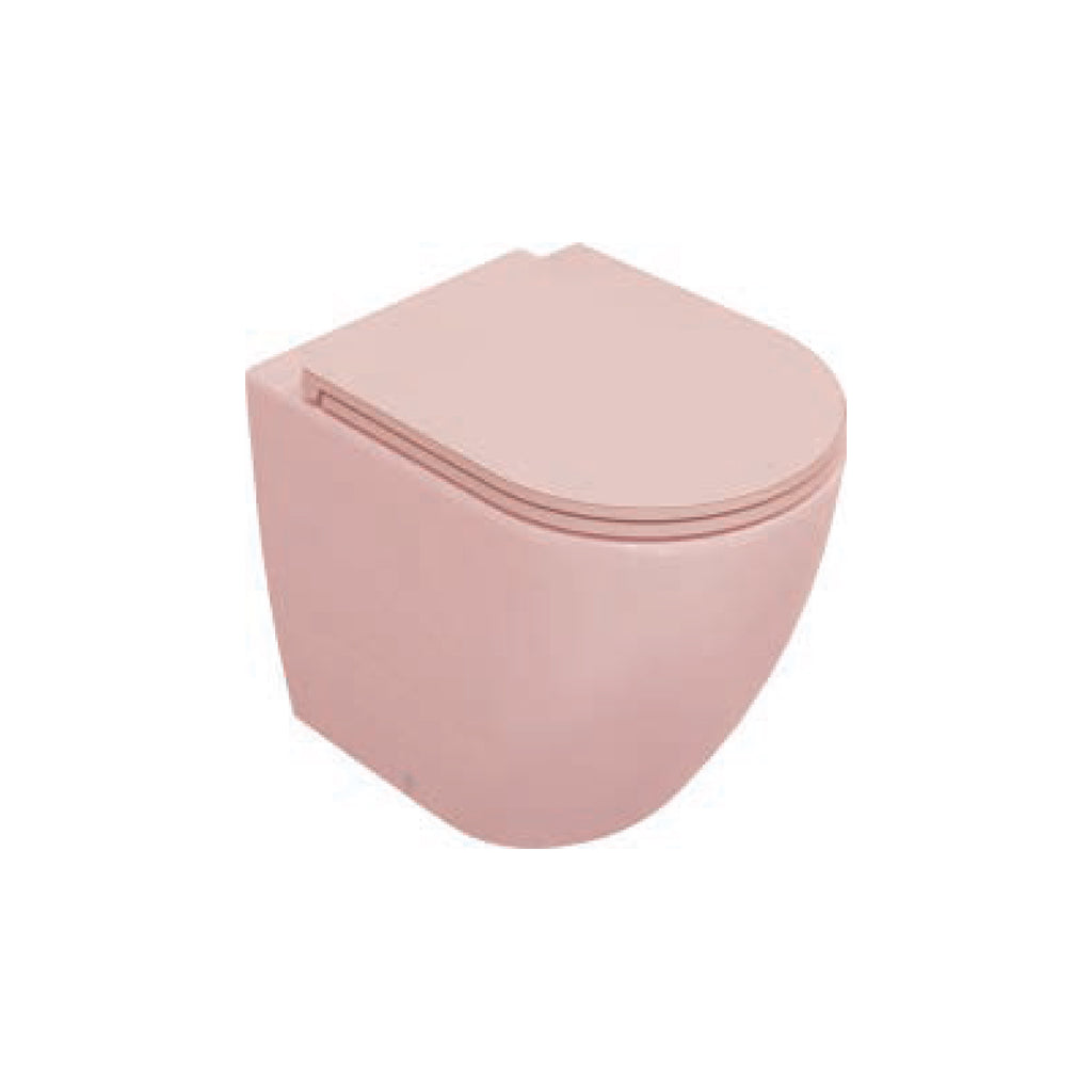 Sanitari Filomuro Rimless con copriwater Soft Close BathCore serie Infinity 53x36