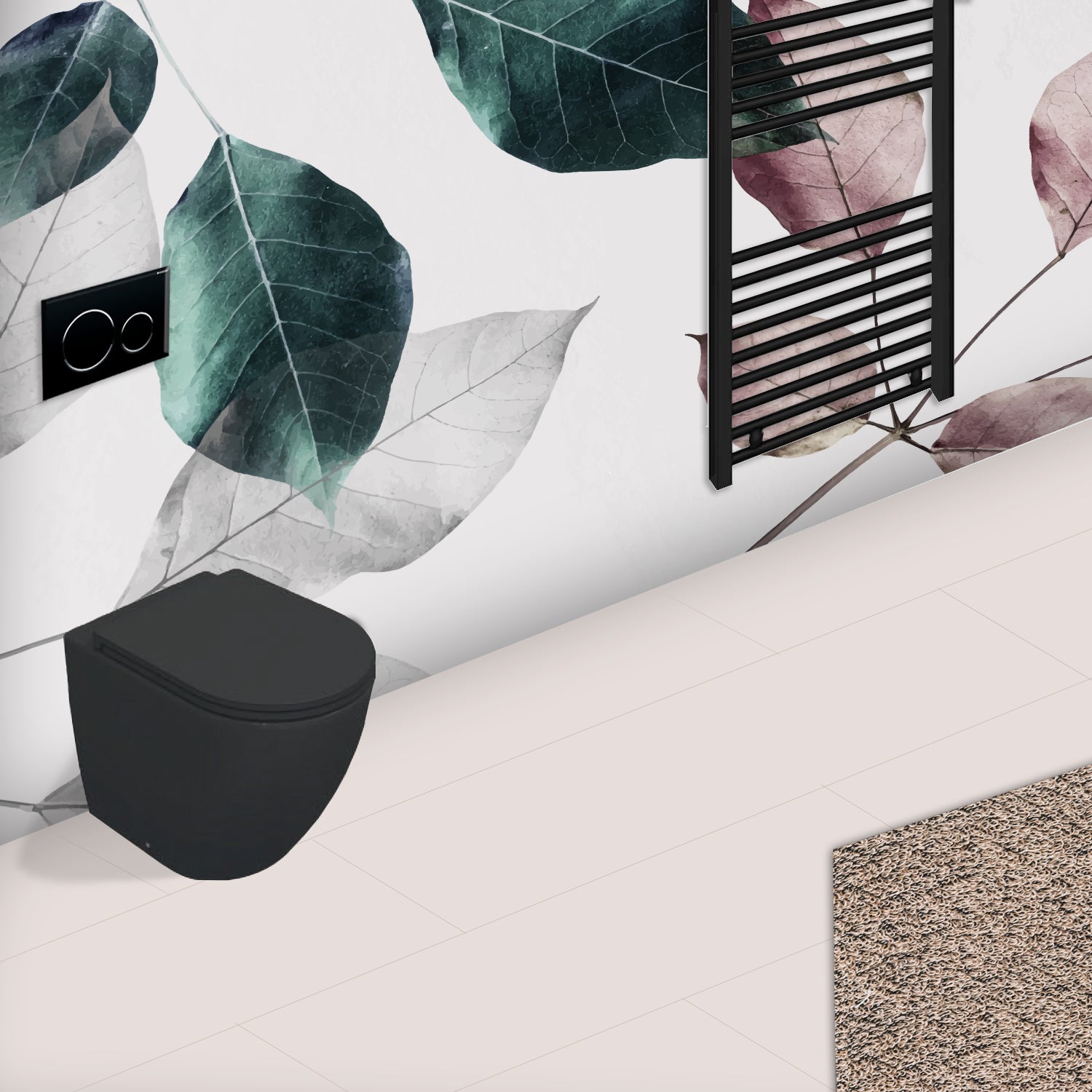 Vaso filomuro Rimless BathCore serie Infinity 52x36