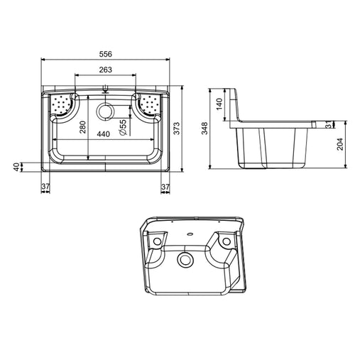 Pilozzo in polipropilene 55x37 cm marmorizzato