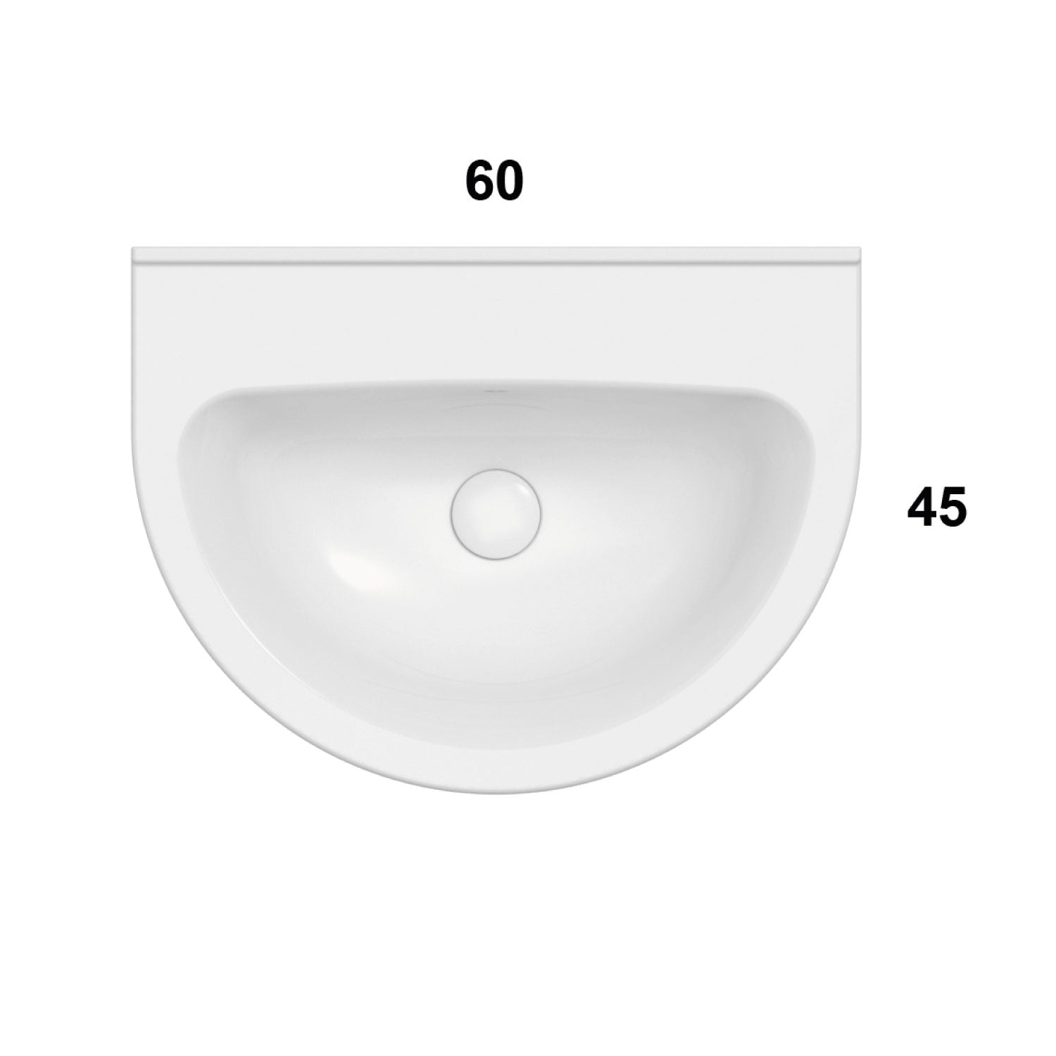 Lavabo Lavandino Sospeso modello Grace 60 Ceramica Globo (GR060.BI)