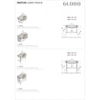 Lavabo sospeso 90x56 Ceramica Globo PAESTUM PA056.BI