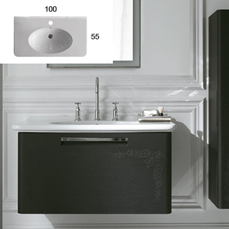 Lavabo sospeso 100x55 Ceramica Globo PAESTUM PA023.BI