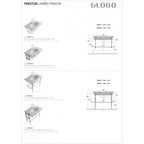 Lavabo sospeso 100x55 Ceramica Globo PAESTUM PA023.BI