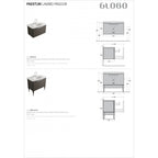 Lavabo sospeso 100x55 Ceramica Globo PAESTUM PA023.BI