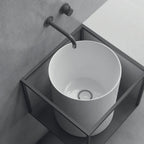 Lavandino da appoggio/sospeso cm Ã¸37x46h serie Core di Ceramica Galassia -  Bianco lucido