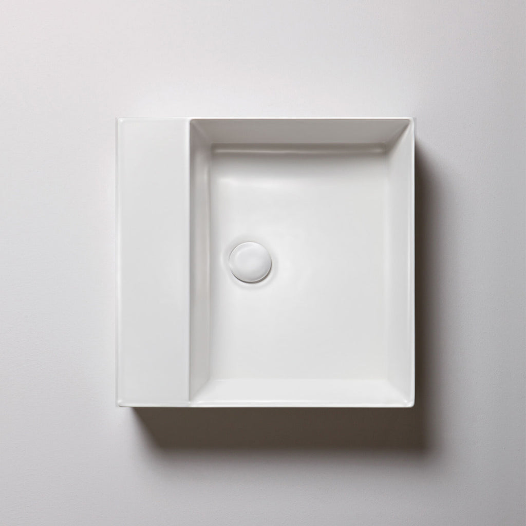 Lavabo da appoggio squadrato Ceramica Azzurra Elegance 35x35 cm