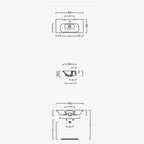 Lavabo Sospeso o da Incasso Domus Falerii modello F50 80x39 cm