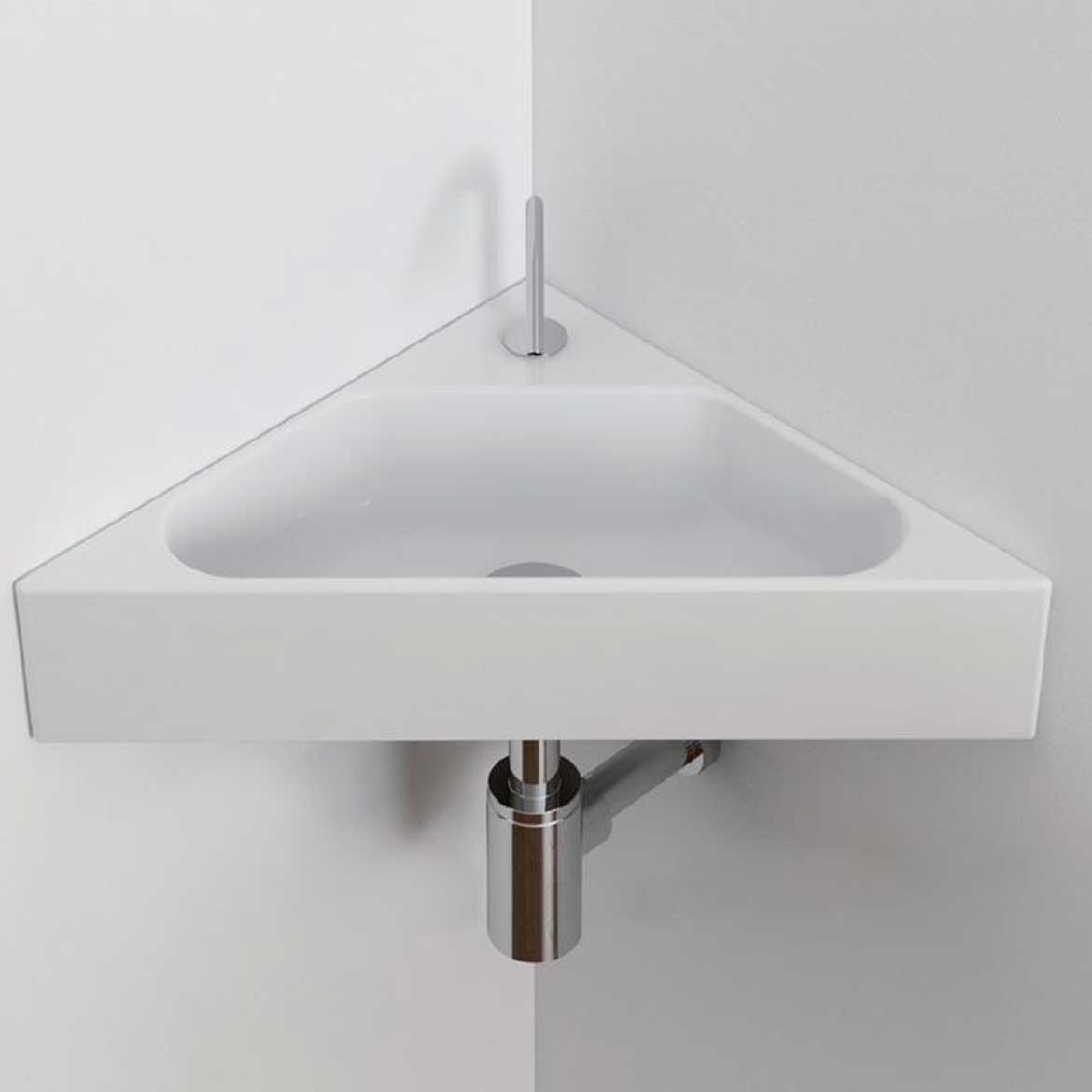 Lavabo angolare in ceramica 30x60 collezione Misura di Domus Falerii