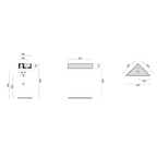 Lavabo angolare in ceramica 30x60 collezione Misura di Domus Falerii