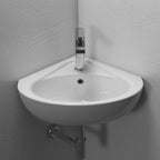 Lavabo ad angolo bianco sospeso Torano di Ceramica Globo 41